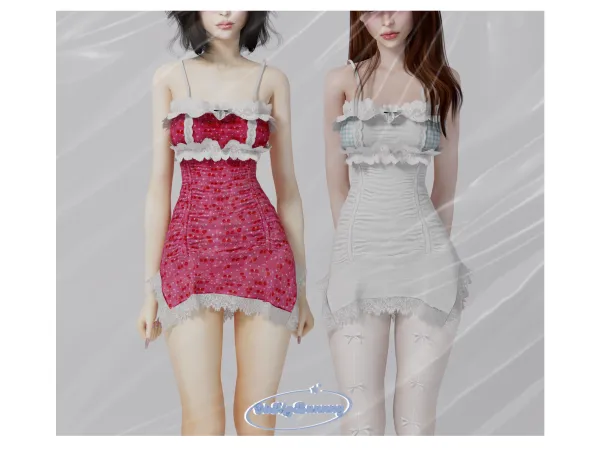 Sims 4 🐚Ocean Lacelly Dress🐚