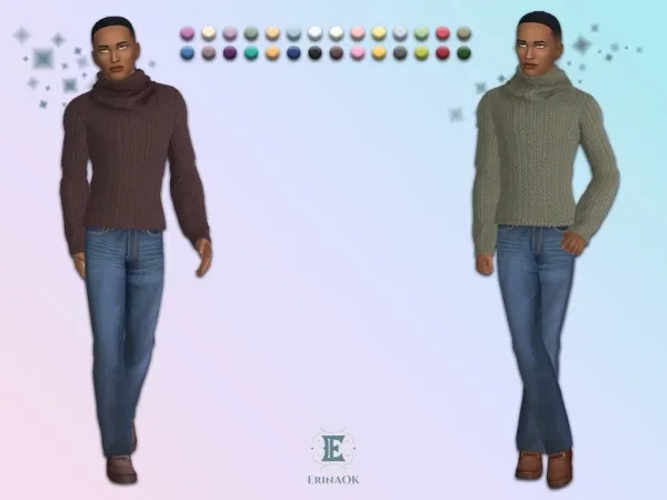 Mix ErinAOK Mens Outfit 121625 - The Sims 4 Custom Content