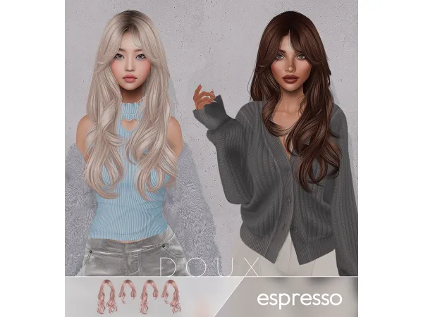 Doux Espresso Hairstyle - The Sims 4 Custom Content