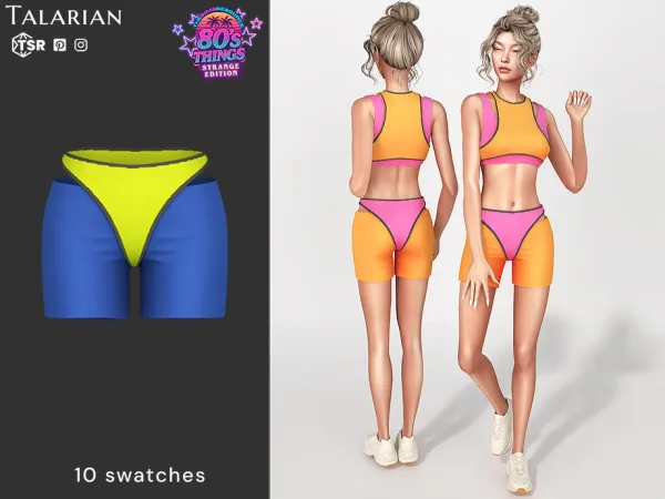 Alpha Sierra Neon Athletic Shorts by talarian - The Sims 4 Custom Content