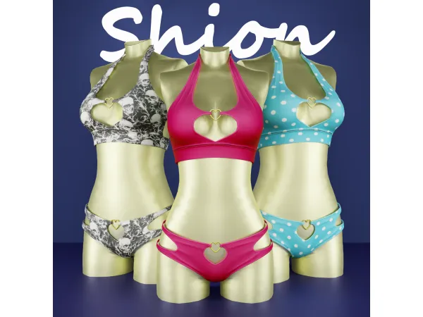 Sims 4 Shion-Nadia Sweetheart Cut Bikini Set