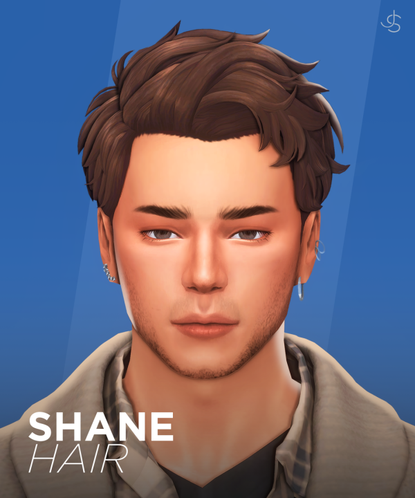 Maxis Match Shane Hair by simsfinds - The Sims 4 Custom Content
