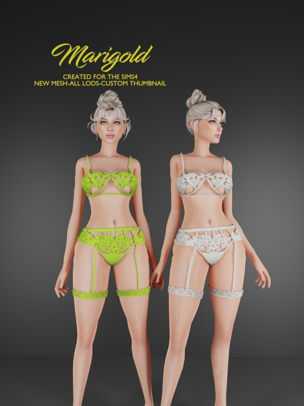 Alpha MARIGOLD TS4_ NOULA LINGERI by marigoldsims - The Sims 4 Custom Content