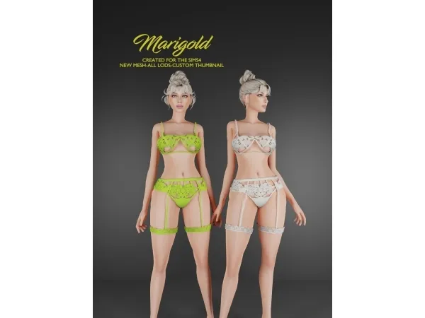 Alpha MARIGOLD TS4_ NOULA LINGERI - The Sims 4 Custom Content