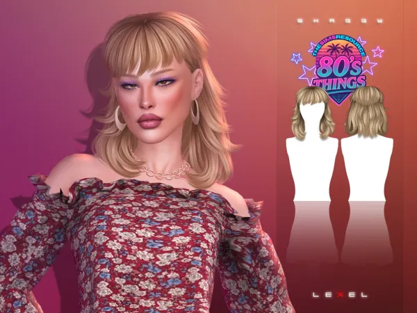 Alpha Shaggy adult hairstyle - The Sims 4 Custom Content