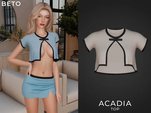 Alpha Acadia (Top) - The Sims 4 Custom Content
