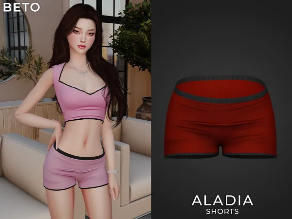 Alpha Aladia Shorts - The Sims 4 Custom Content