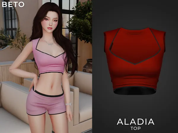 Alpha Aladia (Top) - The Sims 4 Custom Content