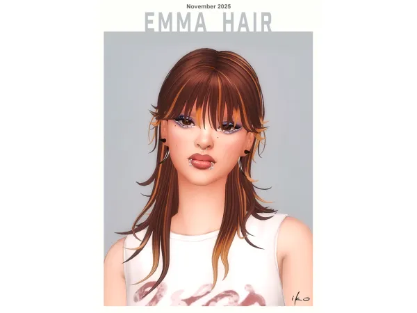 Sims 4 Emma hair by ikosims