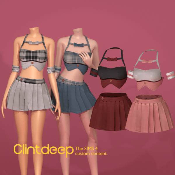 Alpha Clintdeep Chloe Uniform Suit by clintdeep - The Sims 4 Custom Content