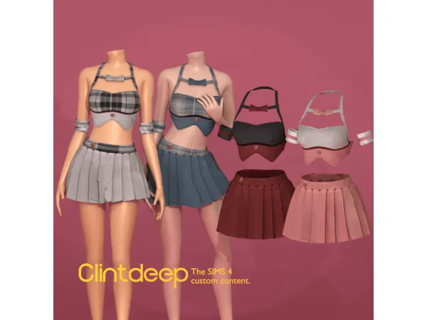 Alpha Clintdeep Chloe Uniform Suit - The Sims 4 Custom Content