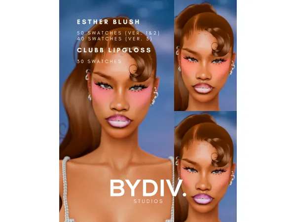 Alpha ESTHER BLUSHES CLUBB LIPGLOSS by bydiv - The Sims 4 Custom Content