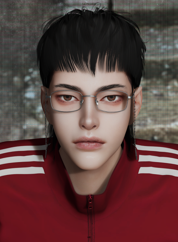 Alpha Nathan Glasses by simsfinds - The Sims 4 Custom Content