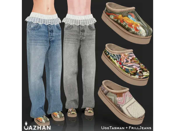 Alpha [FRILL JEANS UGG TASMAN] by cazhancc - The Sims 4 Custom Content