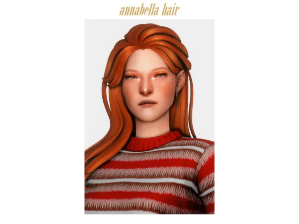 Sims 4 u00abannabellau00bb hair by clumsyalien