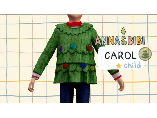 Alpha Carol Child Christmas 2025 [AnnaBibi] - The Sims 4 Custom Content
