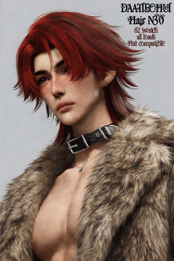 Alpha DAATIECHUI_Hair 30 by simsfinds - The Sims 4 Custom Content