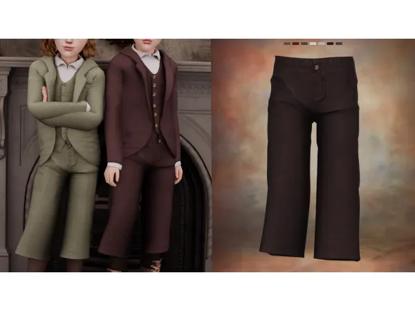 Alpha LYNXsimz Victorian Kids Pants - The Sims 4 Custom Content