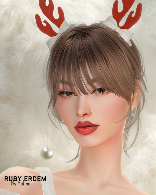 Alpha MERRY CHRISTMAS RUBY ERDEM by yolimi - The Sims 4 Custom Content