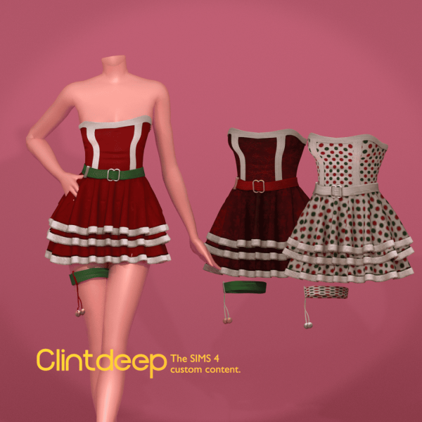 Alpha Clintdeep Nicole Mini Dress by clintdeep - The Sims 4 Custom Content