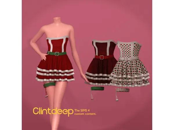 Alpha Clintdeep Nicole Mini Dress - The Sims 4 Custom Content