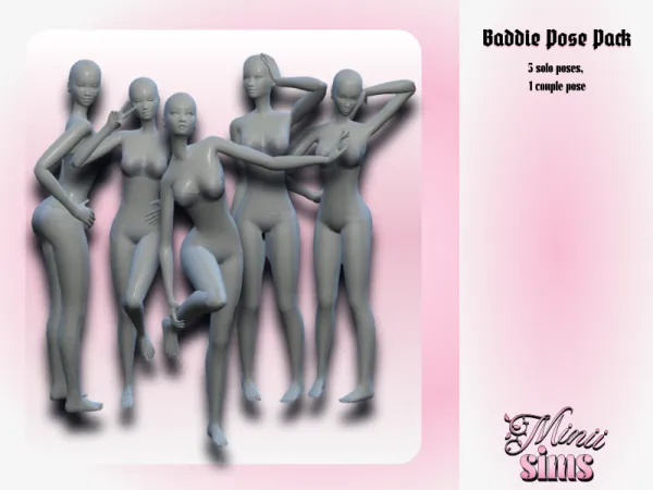 Mix Baddie Pose Pack by Minii_sims4 - The Sims 4 Custom Content