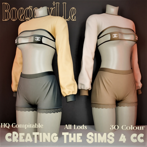 Alpha Boe_Mugy Alesya Outfit by boegenville - The Sims 4 Custom Content