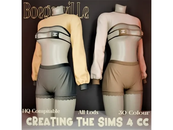 Alpha Boe_Mugy Alesya Outfit - The Sims 4 Custom Content