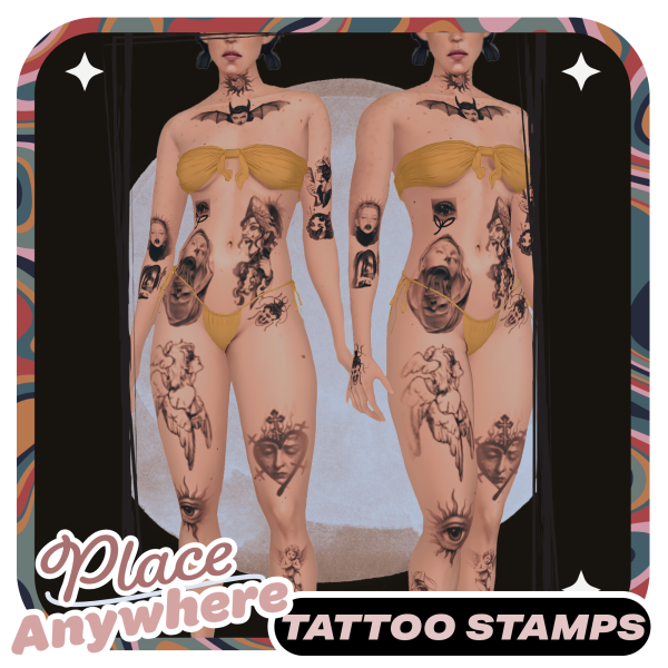 Mix ATTOO STAMPS Random Set 1 by simsfinds - The Sims 4 Custom Content