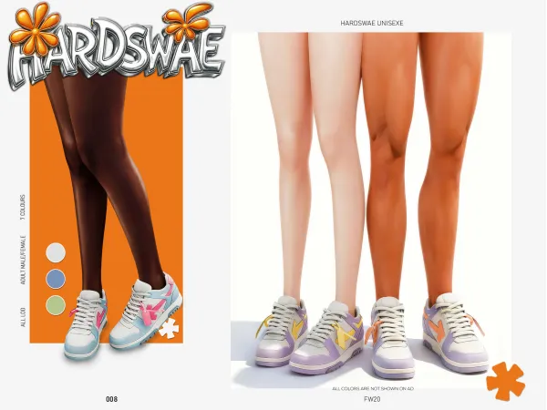 Alpha [Hu2200RDSWAE] FREE HOLIDAY GIFT fw2020 OffWhte 'Out Of The Office' Sneaker - The Sims 4 Custom Content