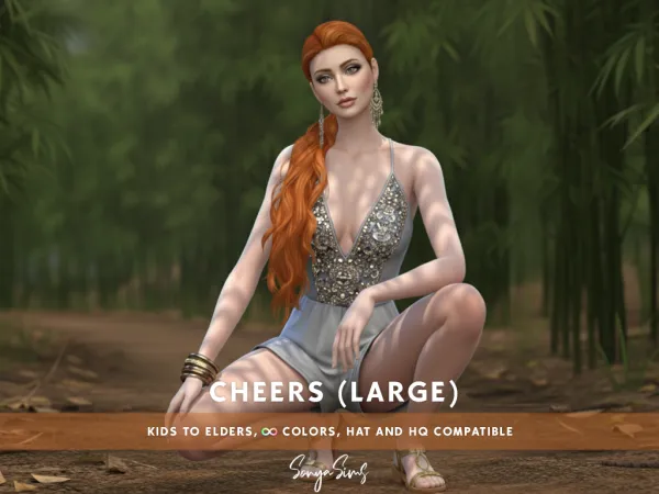 Alpha Cheers Hair - The Sims 4 Custom Content