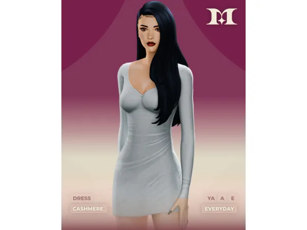 Sims 4 Cashmere Dress by milliancc