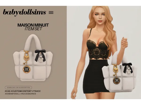 Maxis Match Maison Minuit CAS Decor Bag Dress by XXXBABYDOLL - The Sims 4 Custom Content