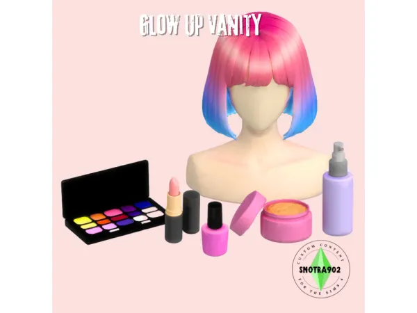 Maxis Match Glow Up Vanity by Snotra902 - The Sims 4 Custom Content