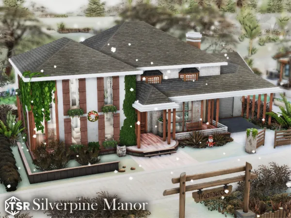 Maxis Match Silverpine Manor l noCC - The Sims 4 Custom Content