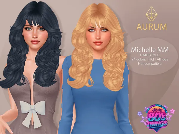 Maxis Match Michelle Long Layered Maxis Match Hair - The Sims 4 Custom Content