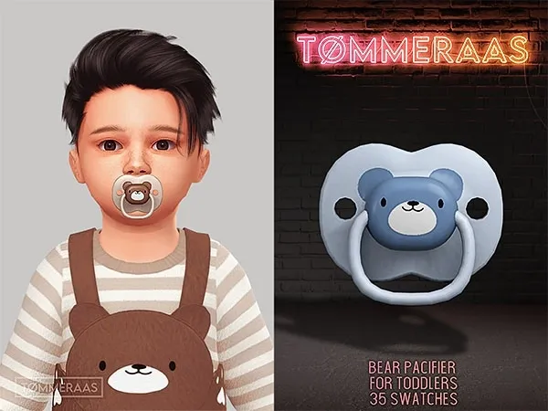 Mix Tu00d8MMERAAS Bear Pacifier for Toddlers - The Sims 4 Custom Content