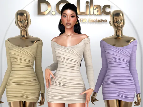 Sims 4 Ruched Mini Dress DO2015 by DOLilac