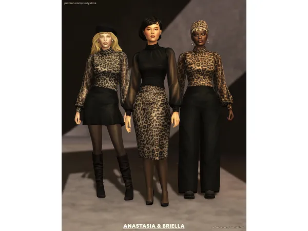 Maxis Match Anastasia Briella Set by rustysims - The Sims 4 Custom Content