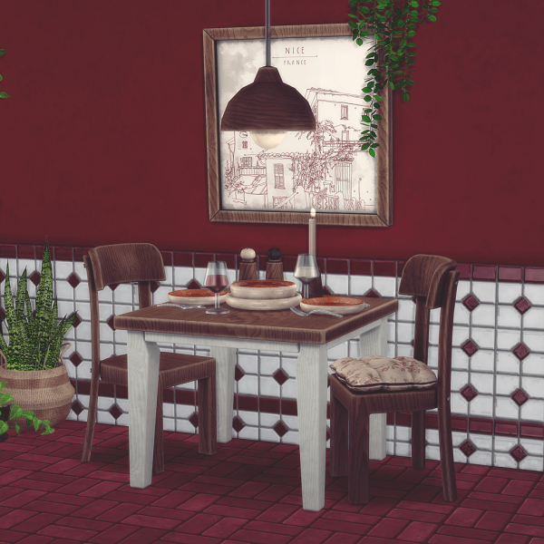 Mix Dinnoir Set by arwenkaboom - The Sims 4 Custom Content