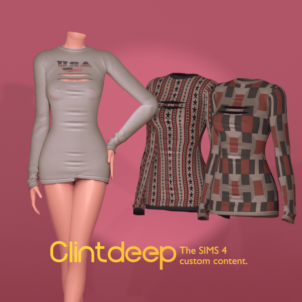Alpha Clintdeep Olivia Bodycon by clintdeep - The Sims 4 Custom Content