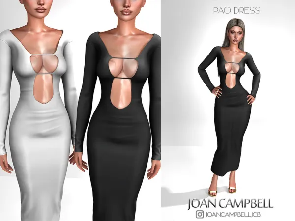 Sims 4 PAO DRESS by Joan_Campbell_Beauty_