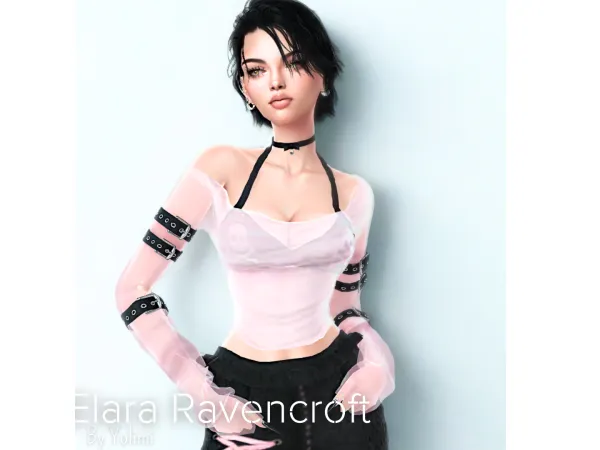 Alpha Elara Ravencroft u2013 Gothic Muse of Shadows - The Sims 4 Custom Content