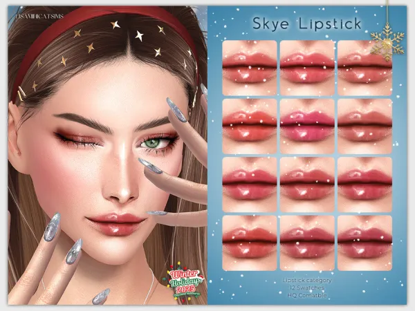 Sims 4 LMCS Skye Lipstick by Lisaminicatsims