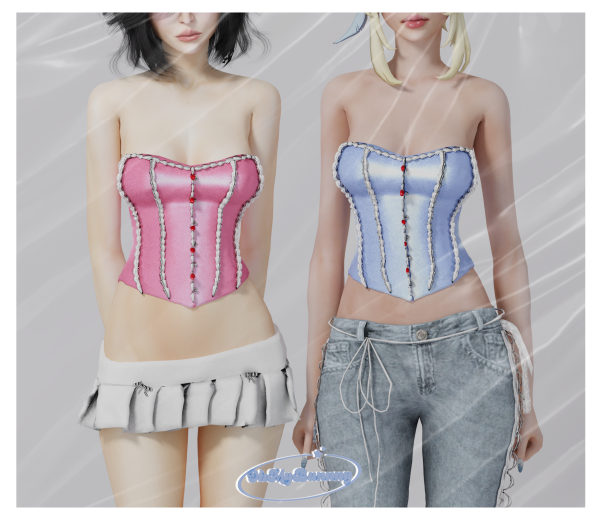 Alpha Candy Corset by ohmybunnny2 - The Sims 4 Custom Content
