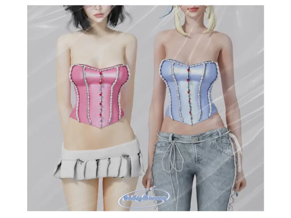 Alpha Candy Corset - The Sims 4 Custom Content