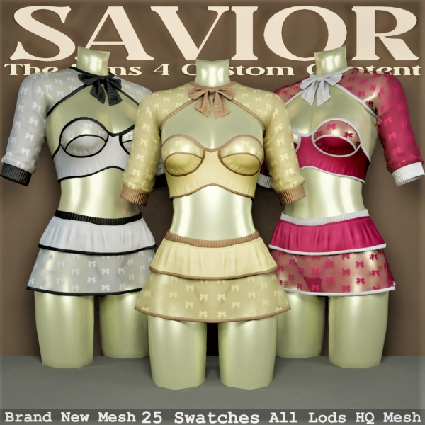 Alpha Svr_Betty Lewis Outfit Lace by saviorts4 - The Sims 4 Custom Content