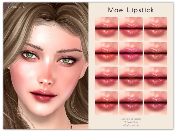 Sims 4 LMCS Mae Lipstick by Lisaminicatsims