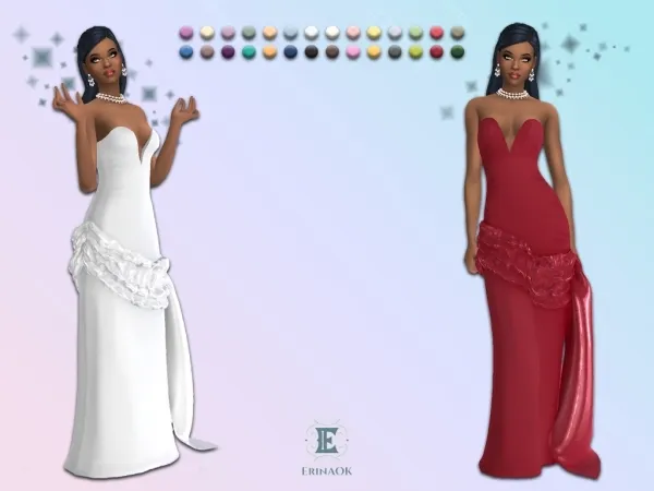 Mix ErinAOK Womens Gown 122525 - The Sims 4 Custom Content