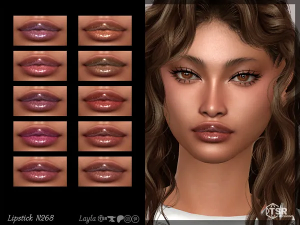 Sims 4 Lipstick N268 by Layla
